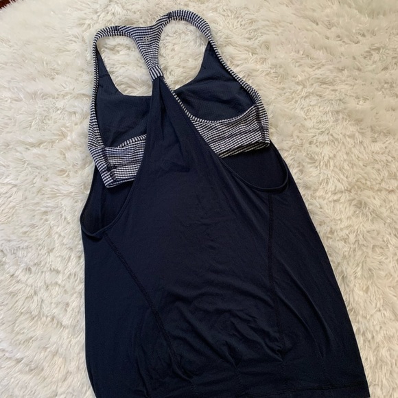 Navy Blue and Checkered Lululemon Tank - Picture 2 of 5
